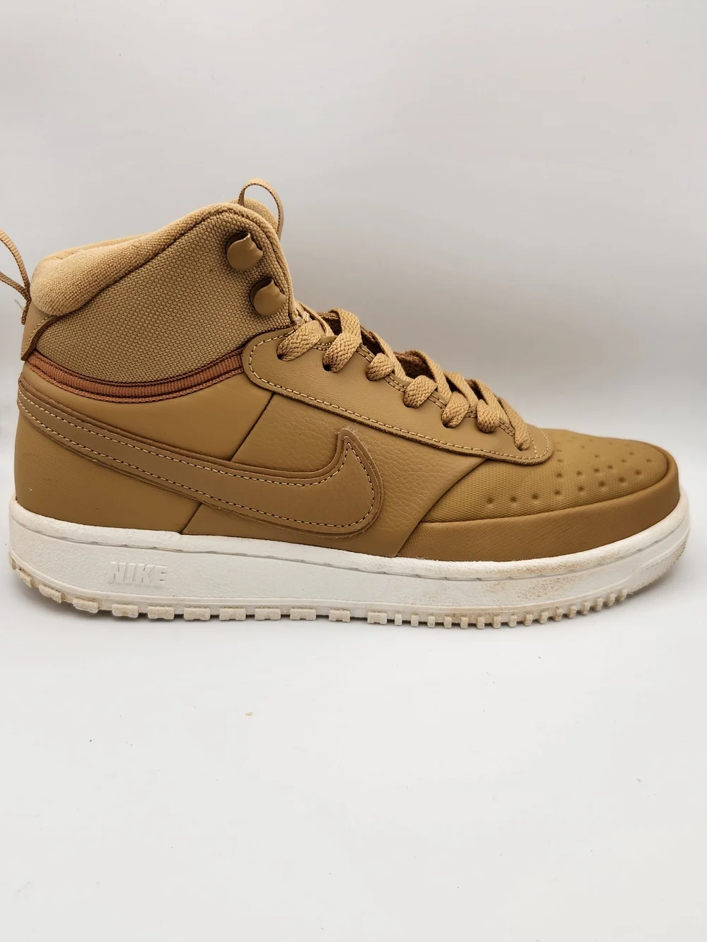 Size 8 - Nike Court Vision Winter Mid Elemental Gold